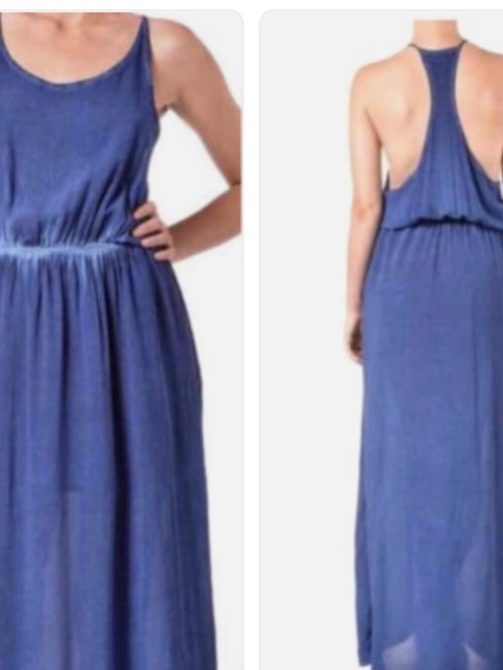 Betro Simone Gray Washed Racerback Sleeveless Maxi Dress Size XL